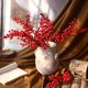 thumbnail image 5 of Bayas rojas artificiales con tallos, 6 tallos, bayas de acebo, flores falsas, fruta, Navidad, Festival de Primavera, jarrón con arreglo floral, 5 of 5