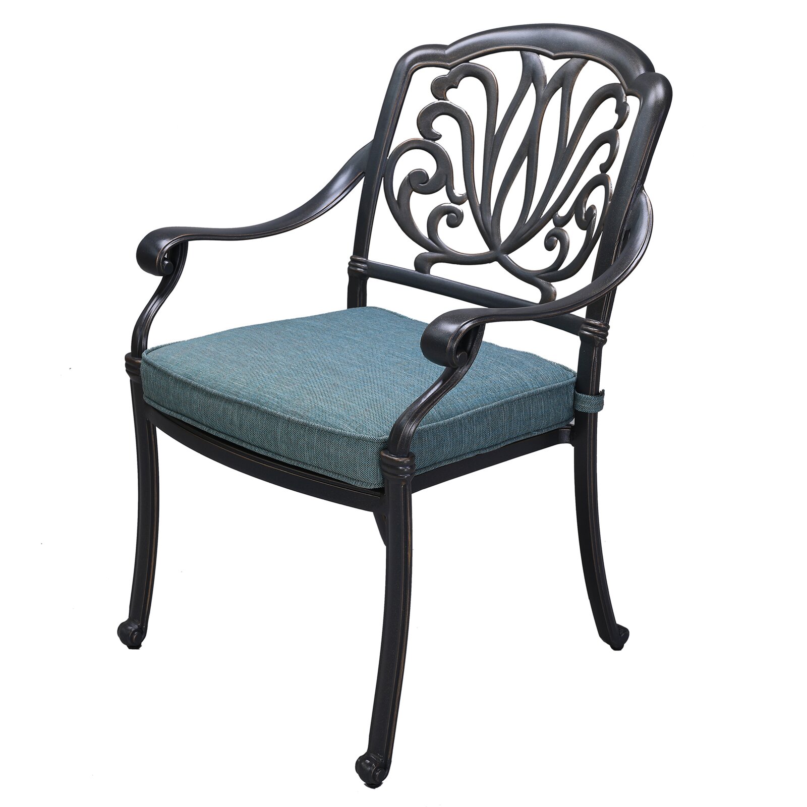 Kilmer Patio Dining Chair with Cushion, Seat: 16" H, Stacking: Yes - image 4 of 4