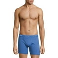 thumbnail image 3 of Calvin Klein BLUE Men's 3-Pack Logo Cotton Boxer Briefs, US Large, 3 of 4