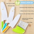 thumbnail image 6 of Toddler Knife Set Kids Knife Set for Real Cooking with Crinkle Cutter Serrated Plastic Blades 5 Pcs, 6 of 7