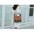 thumbnail image 2 of MKF Collection Diana Vegan Leather Women's Shoulder Bag, Elegant Purse Hobo Handbag by Mia K - Cognac, 2 of 10