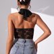 thumbnail image 4 of Camisola moldeadora de cintura con lazo sin espalda informal de encaje para mujer, top de poliéster, 4 of 4