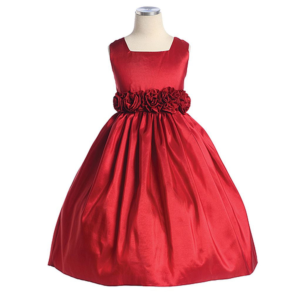 Red Christmas Flower Girl Wedding Pageant Prom Bridesmaid Party Dress Xmas 0-24m 