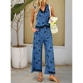 thumbnail image 2 of Womens Two Piece Sets Summer Vacation Outfits Button Down Resort Wear 2025 Long Matching Sets Denim Blue XL, 2 of 8