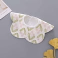 thumbnail image 2 of Odeerbi 360° Rotate Cotton Baby Bib Soft Waterproof Baby Bandana Drooling Bib Baby Three-layer Thickened Rose Bib Absorbent Dirt-proof Baby Saliva Towel Adjustable With Snaps Green, 2 of 4