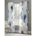 thumbnail image 3 of Blue Grey Spring Floral Sheer Curtains 108 Inch Length 2 Panels Set, Elegant Summer Botanical Voile Window Treatment Semi Sheer Long Curtains Drapes for Bedroom/Living Room/Kitchen 52"x108"x2, 3 of 7