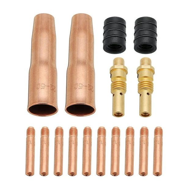 Eigraketly Juego de soldadura con protección de profesional, 16 Uds., difusor de resistente al desgaste de alta resistencia, punta de contacto, Suministros de soldadura Eigraketly TO012076-00B