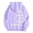 thumbnail image 2 of Mental Health Hoodies for Women 2025 It's Okay Not To Be Perfect Hoodie Hooded Sweatshirt Women Pullover, 2 of 4