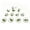 Green, variant on Mini Ceramic Tea Set for Dollhouse, 17-Piece Miniature Porcelain Tableware Collection, Pretend Play Toy