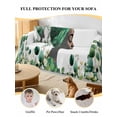 thumbnail image 4 of Sage Green Black Women Couch Cover Sofa Covers 3 Cushion Sectional Couch, Spring Eucalyptus Leaves Washable Sofa Covers Slipcover Sectional Sofa Cover, Furniture Protector 71"x150", 4 of 9