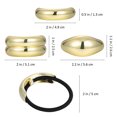 thumbnail image 2 of MRLESS 3 Pcs Ponytail Cuff Metal Hair Ties Fashionable Ponytail Holders Elastic Hair Bands Stylish Hair Accessories For Daily Use Parties, 2 of 6