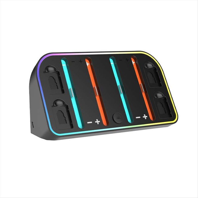 Base de Carga de Pared para Switch 2 y Mando con 4 Ranuras para Tarjetas de Juego y Capacidad para 4 Mandos.