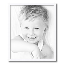 ArtToFrames 18x22 Inch Satin White Picture Frame, This White Wood Poster Frame is Great for Your Art or Photos, Comes with 060 Plexi Glass (4655)