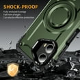 thumbnail image 6 of Case for Motorola Moto G Power 5G 2025 for Men Women, Compatible with Magsafe, Rugged Camera Frame Bracket Shockproof Air Cushions Luxury Armor Support Magnetic Car Mount Cover, Armygreen, 6 of 7