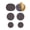 Dark Gray, variant on YIFAEUX 6Pcs Shoe Hole Patch Round 3 Sizes Self-Adhesive Wear Resistant Universal Sports Casual High Heel Shoes Upper Repair Sticker Kit