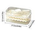 thumbnail image 3 of Double Layer Ice Maker with Storage Bin - One Click Ice Release Portable Ice Tray, Free Ice Container for Home & Parties, White, JKODE, 3 of 9