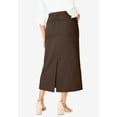 thumbnail image 2 of Jessica London Women's Plus Size Classic Cotton Denim Midi Skirt Pockets Long Jean Skirt, 2 of 5