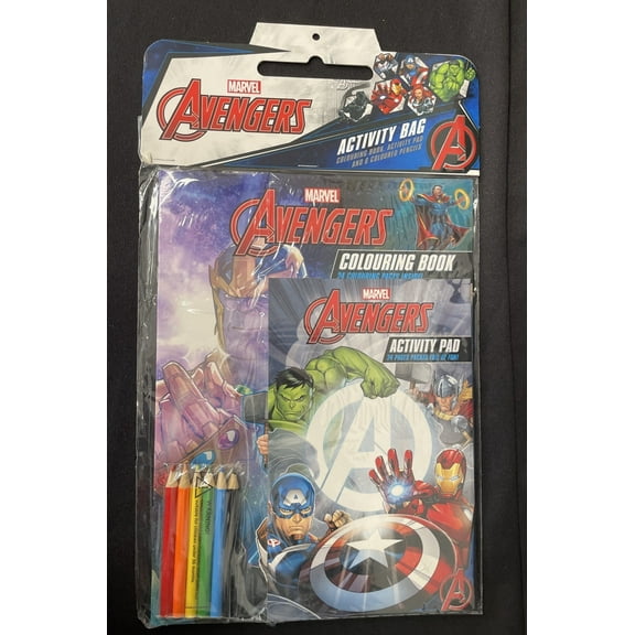 Avengers Classic: 2 Pack Coloring Book W/colored Pencils 24 Pages In Each Book