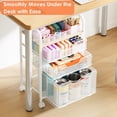 thumbnail image 4 of Carrito Organizador de Manualidades Yociyoga de 4 Niveles con 3 Cajones y Ruedas Blanco, 4 of 9