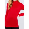 thumbnail image 2 of MOA COLLECTION Women's Rayon Spandex Turtle Neck Top Classic Long Sleeve, 2 of 3