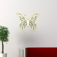 thumbnail image 2 of 18.5" x 23" x 4" Light Yellow Rustic Butterfly Wooden  Wall Decor, 2 of 2