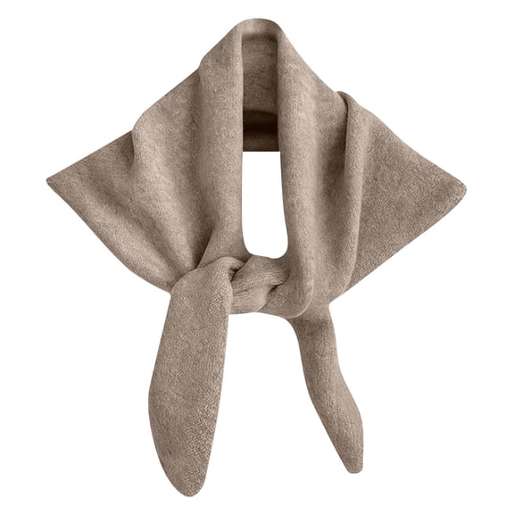 Junboys Womens Knit Triangular Scarf - Y2K Style Shawl Neck Warmer, Head Scarf for Women & Scarf for Women, Lightweight for Daily Trendy Wear,Beige