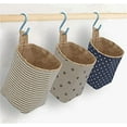thumbnail image 6 of Mini Hanging Baskets Desk Organizers 3PCS Cotton Linen Wall Door Hanging Organizer Bag for Toy Cosmetic Key Small Stuff Storage Potted Planting Bag, 6 of 6