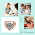 thumbnail image 2 of Rose Gold April Birthstone Angel Wing 925 Sterling Silver Heart Charm for Bracelet Women Birthday Gift, 2 of 4