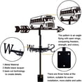 thumbnail image 3 of Country Bus Weather Vane Bus Weathervane Black Metal Weathercock Wind Vanes Garden Art Decor Signs Decorative Wind DirectionDIY, 3 of 7