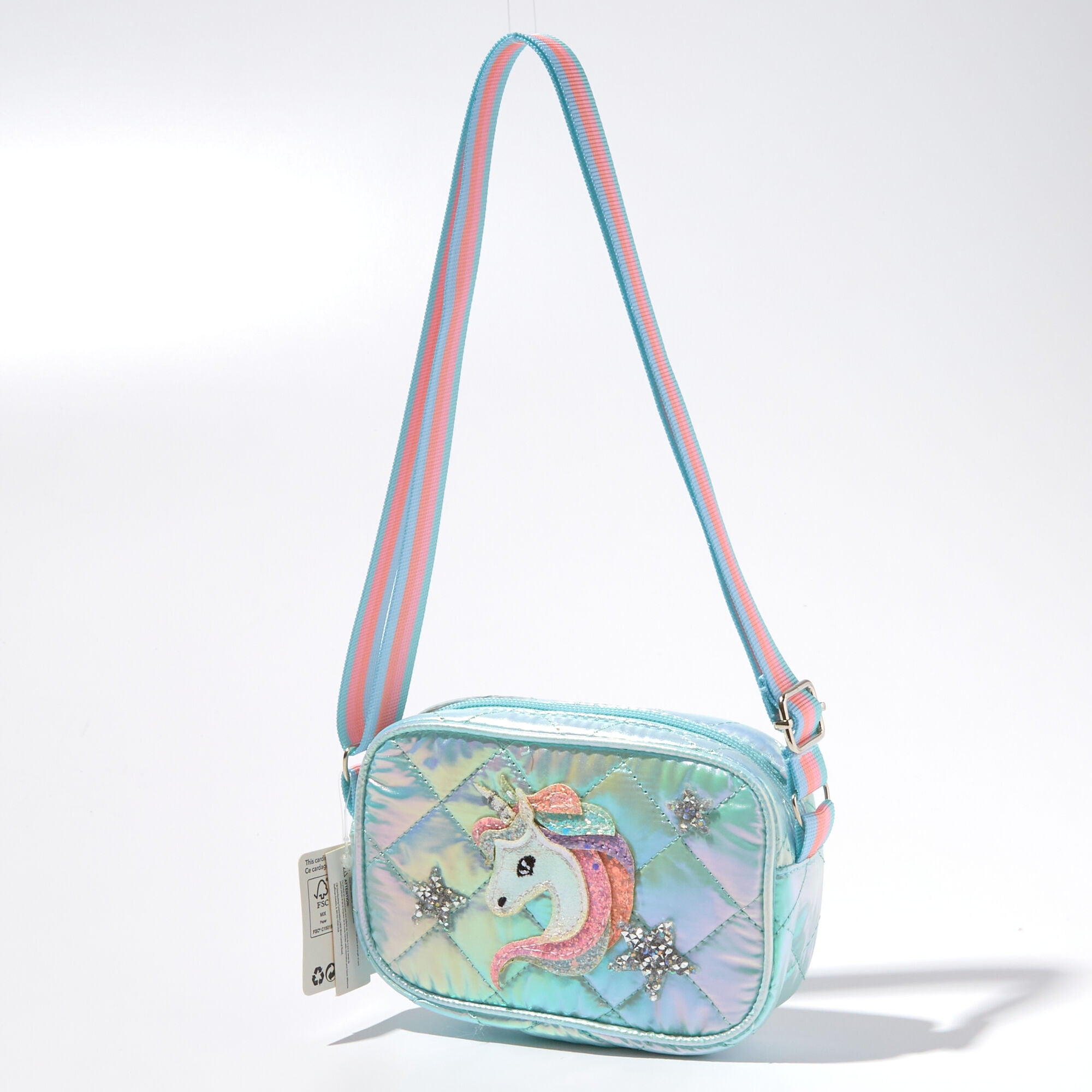 Claire's Tween Girls' Unicorn Crossbody Bag, Mint Green, 98698