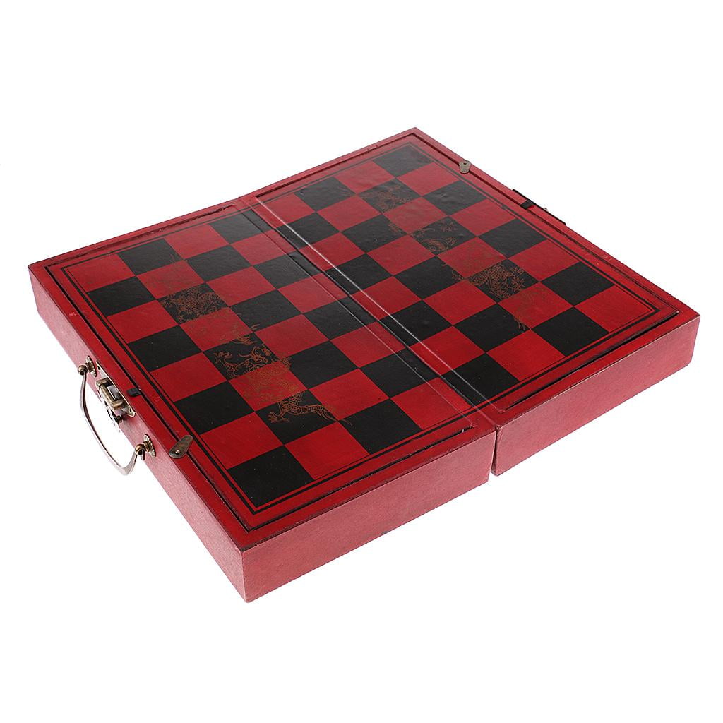 LeeQinersw International Chess Set with Folding Chess Board and Classic Handmade Standard