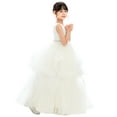 thumbnail image 5 of Ekidsbridal Girl Pageant Flower Girl Dress - Satin Heart Cutout with Ruffled Tulle 329-A (Size: 4-12), 5 of 6