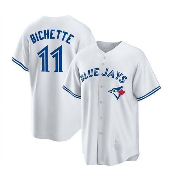 Maillot de Baseball pour Hommes GUERRERO JR.27 BICHETTE 11 Réplique Joueur Nom Toronto Bleu Maillot de Geais