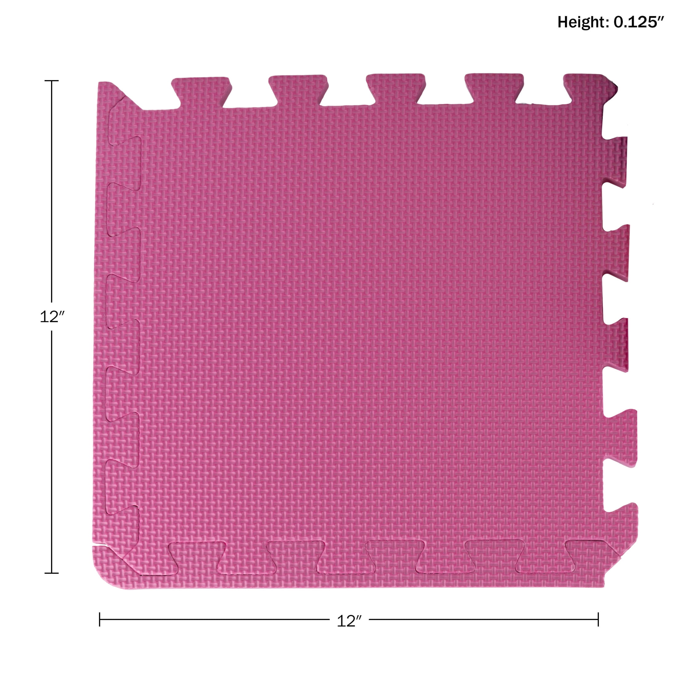 Stalwart 12" x 12" Pink Foam Interlocking Floor Mats, 20 Pack