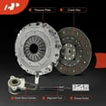 thumbnail image 2 of A-Premium Transmission Clutch Kit Compatible with Hyundai Sonata 2009-2010, Tucson 2010-2011 & Kia Optima 2009-2010, Forte, Forte Koup, Sportage, 2.4L Naturally Aspirated, 2 of 6