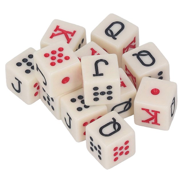 12PCS Dice Alphabet Toys Portable Role Playing Acrylic Interesting Dice Toys Entertaining Games 16mm