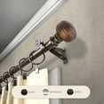 thumbnail image 3 of InStyleDesign  Helena Adjustable Curtain Rod Black 120 to 170 inches Black Finish, 3 of 4