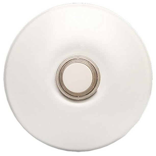 Wired Lighted Stucco Push Button for Prime Chime Door Bell Kit White