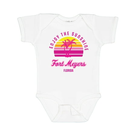 

Inktastic Summer Enjoy the Sunshine Fort Meyers Florida in Pink Gift Baby Boy or Baby Girl Bodysuit