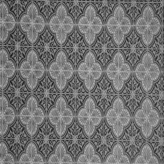 Ahgly Company Indoor Square Patterned Black Cow Black Area Rugs, 6' Square