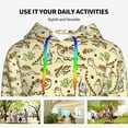 thumbnail image 4 of Disketp Cartoon Dinosaurs Womens Casual Hoodies Crew Neck Long Sleeve Sweatshirts Pullover Tops-X-Large, 4 of 7