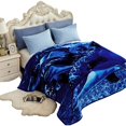 thumbnail image 2 of SUTENGDA Lit en Molleton Peluche NC Doux Réversible Chaud Grand 77”x87” Bourgogne Floral, 2 of 6