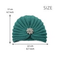 thumbnail image 2 of Women's Round Bead Accessory Hat Hat Knitted Hat Bohemian Baotou Hat Fall And Winter Diamond Jewelry Pullover Hat Beige, 2 of 2