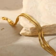 thumbnail image 6 of Gold Bracelets for Women 18K Gold Plated 3 Layer Dainty Bracelets Charm Link Chain Bracelets Adjustable Bracelets, 6 of 6