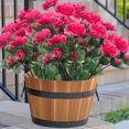 thumbnail image 3 of Ramo de Azalea Artificial | Decoración realista de vegetación sintética | Flores de plástico rojas realistas | Acento decorativo para el hogar y la oficina | Planta de simulación de 35 cm | 1 pieza:, 3 of 5