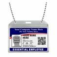 thumbnail image 2 of Company ID Card - (Essential Employee) Custom with Your Photo and Information - Identification Card Holder and Ball Chain Included, 2 of 4