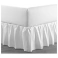 Ruffled Bed Skirt with Split Corners 20 Inch Drop Cotton/Microfiber