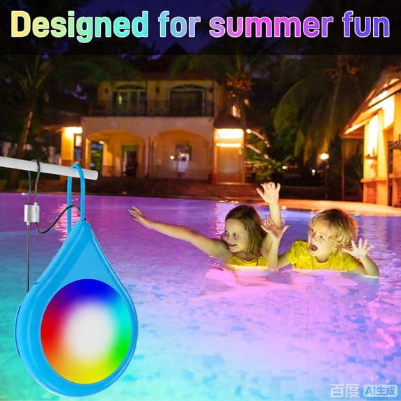 20W smart RGB pool light IP68 waterproof magnetic lamp app control 33ft cord 12V low voltage color changing for above ground in ground pools spa hot tub fountain patio backyard night swim decor 1pack