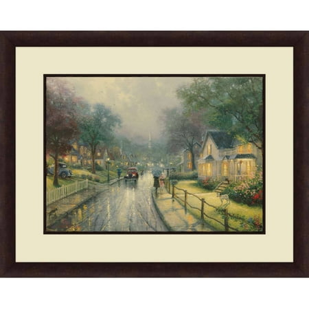 Mounted Memories Wall Art - Thomas Kinkade,Hometown Memories, 20x16 Decorative Wall Art