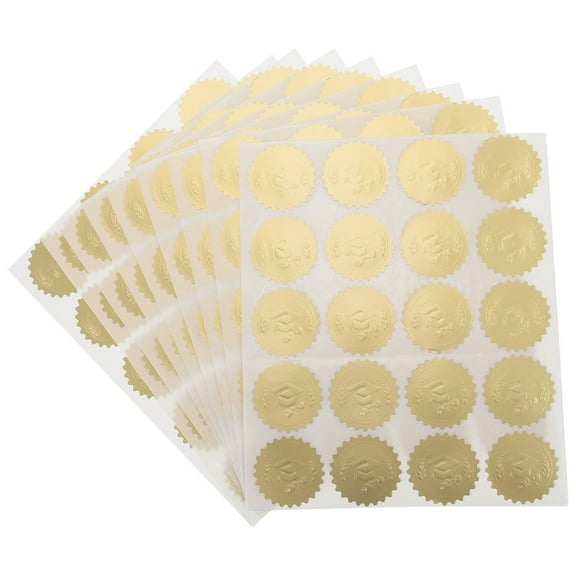 OUNONA  10 Sheets Graduation Labels Packing Stickers Envelope Cute Golden